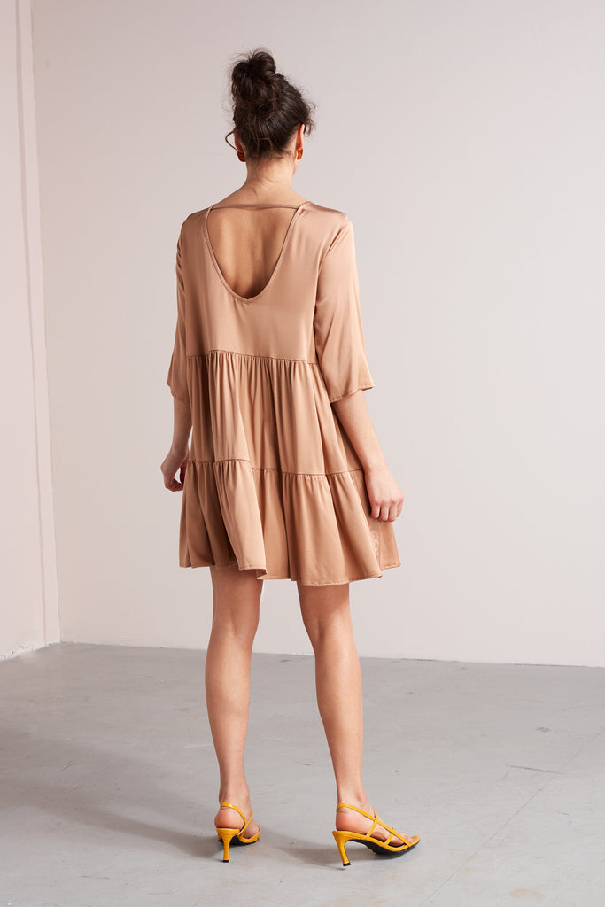 LOLITA baby doll mini dress in nude